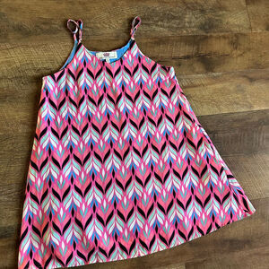 Women's Jadelynn Brooke Mini Dress S Pink Blue Leaf Print